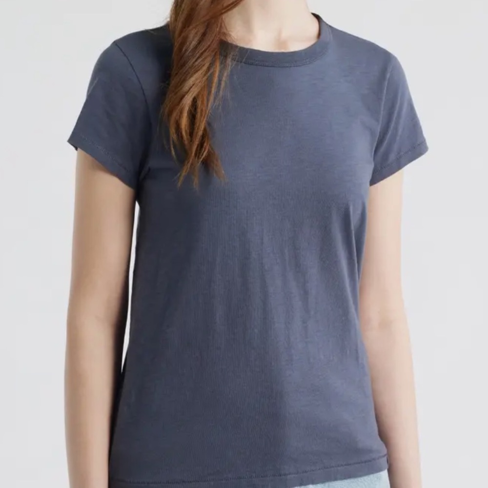 Rag & Bone Slate Blue Short Sleeve Tee